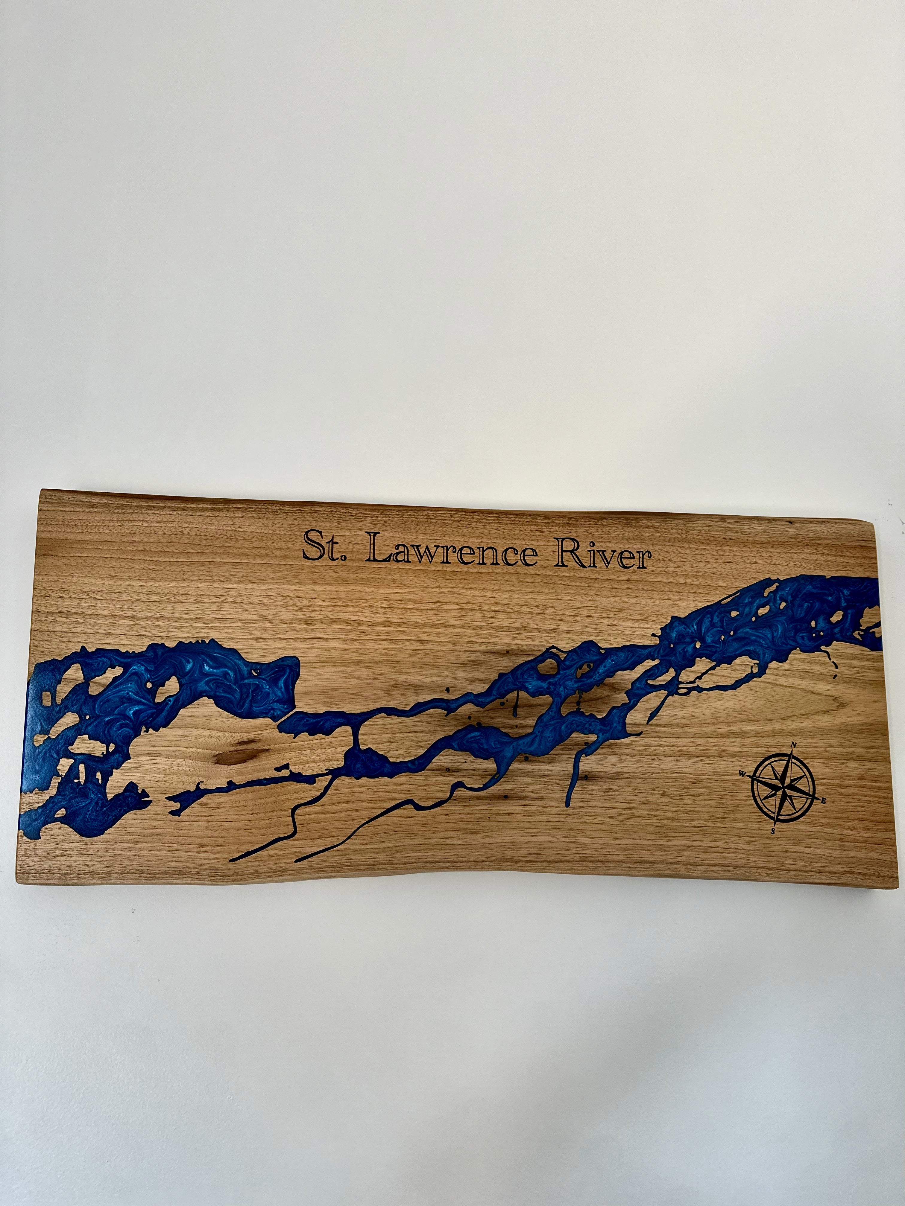 Flowing Lake board - Custom epoxy Charcuterie or Wall Art