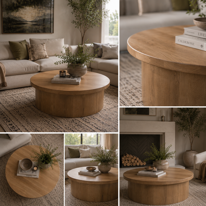 Modern Solid Hardwood Coffee Table