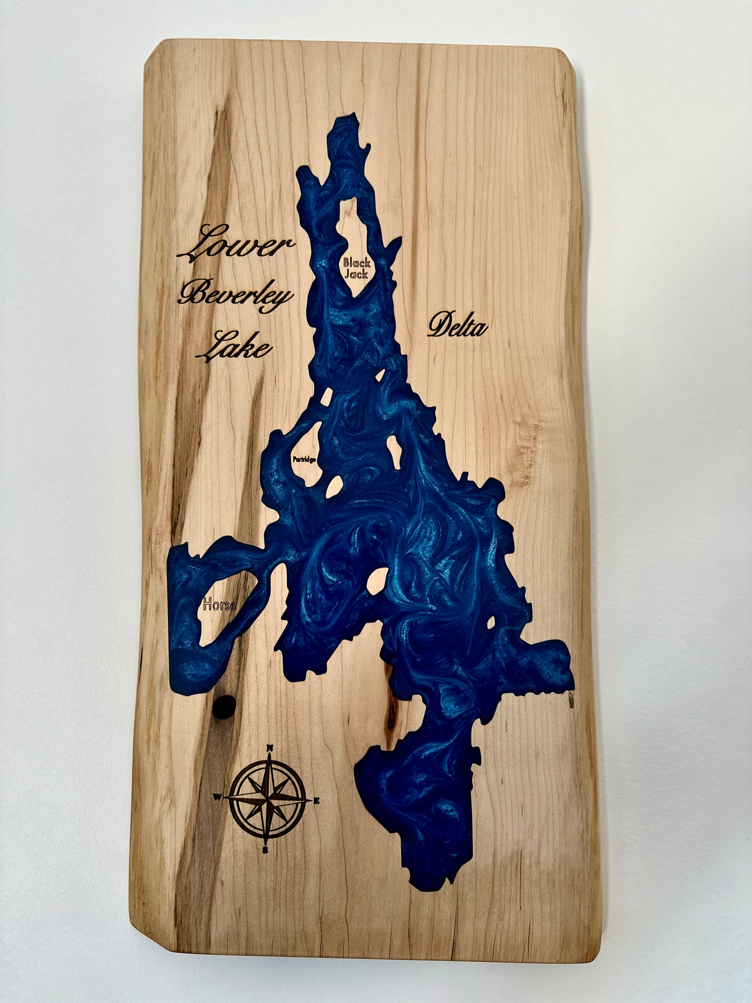 Flowing Lake board - Custom epoxy Charcuterie or Wall Art