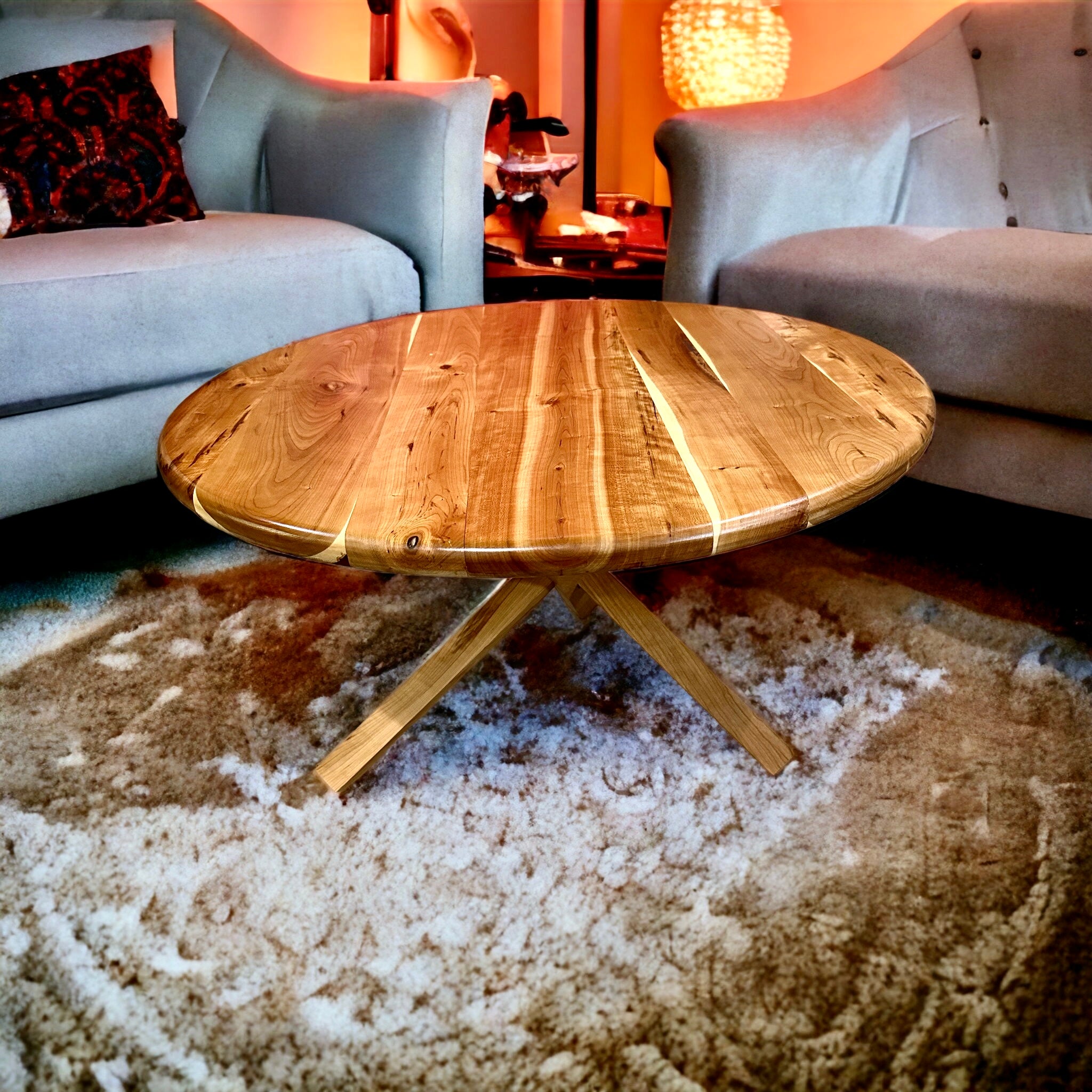 Round Cherry Coffee Table