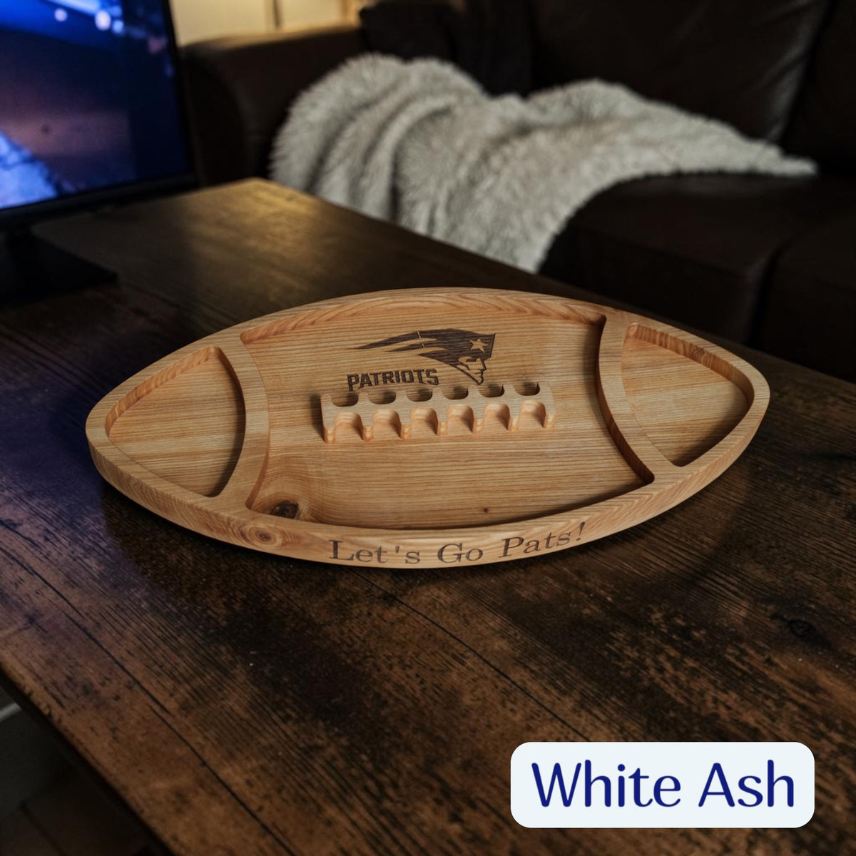 Game Day Footbowl — Handcrafted Wooden Football Serving Board
