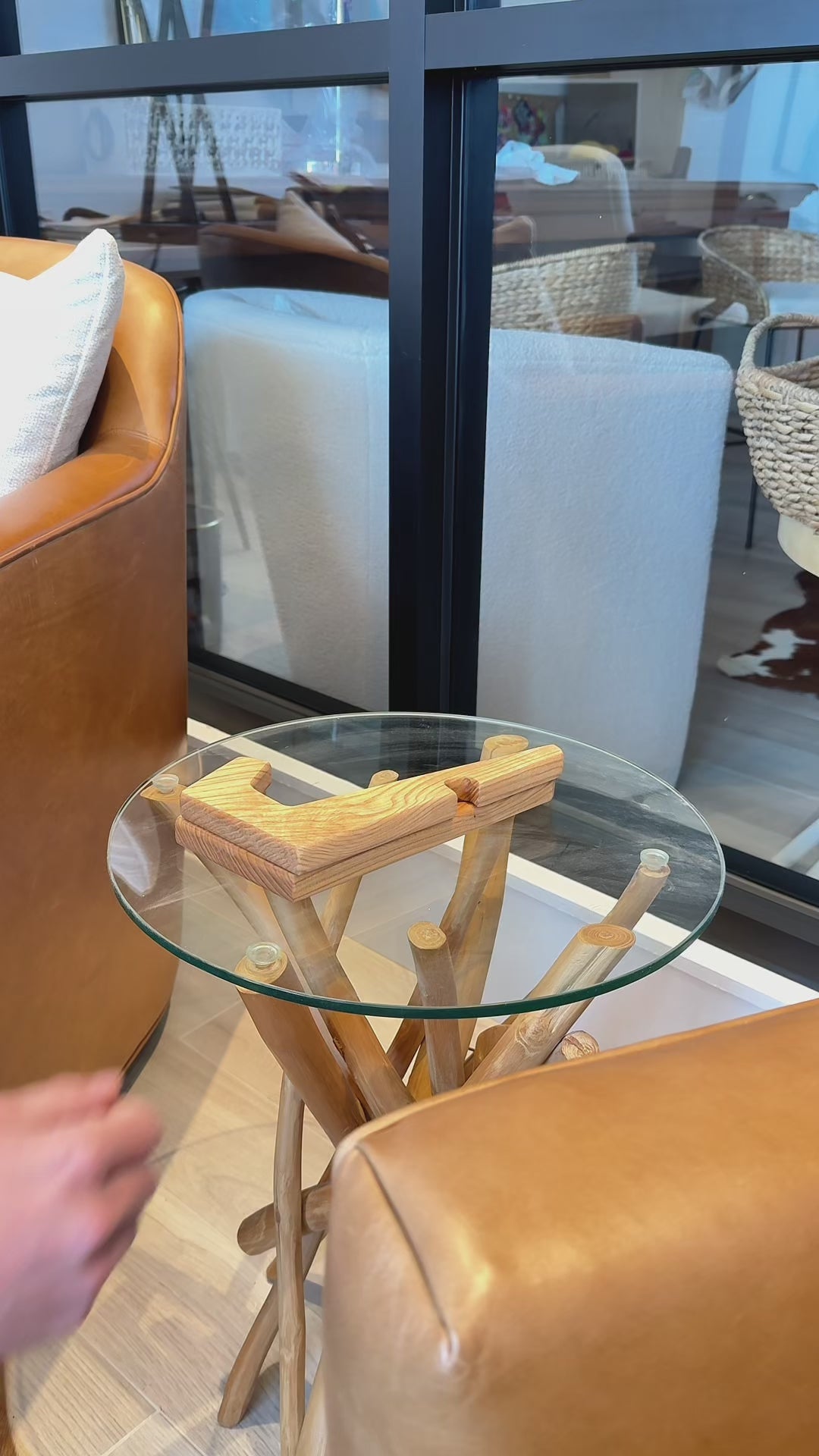 Collapsable Hardwood Display Stand