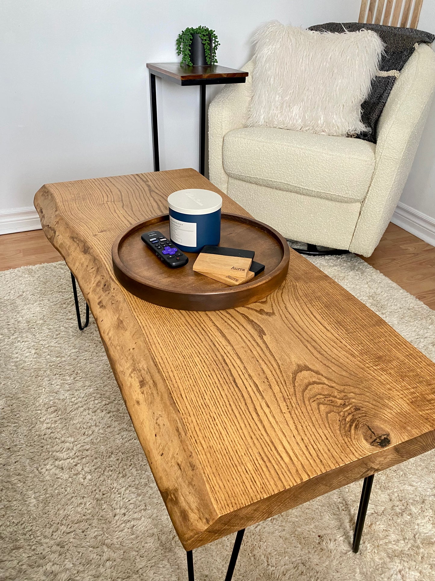 Live edge shop ash coffee table