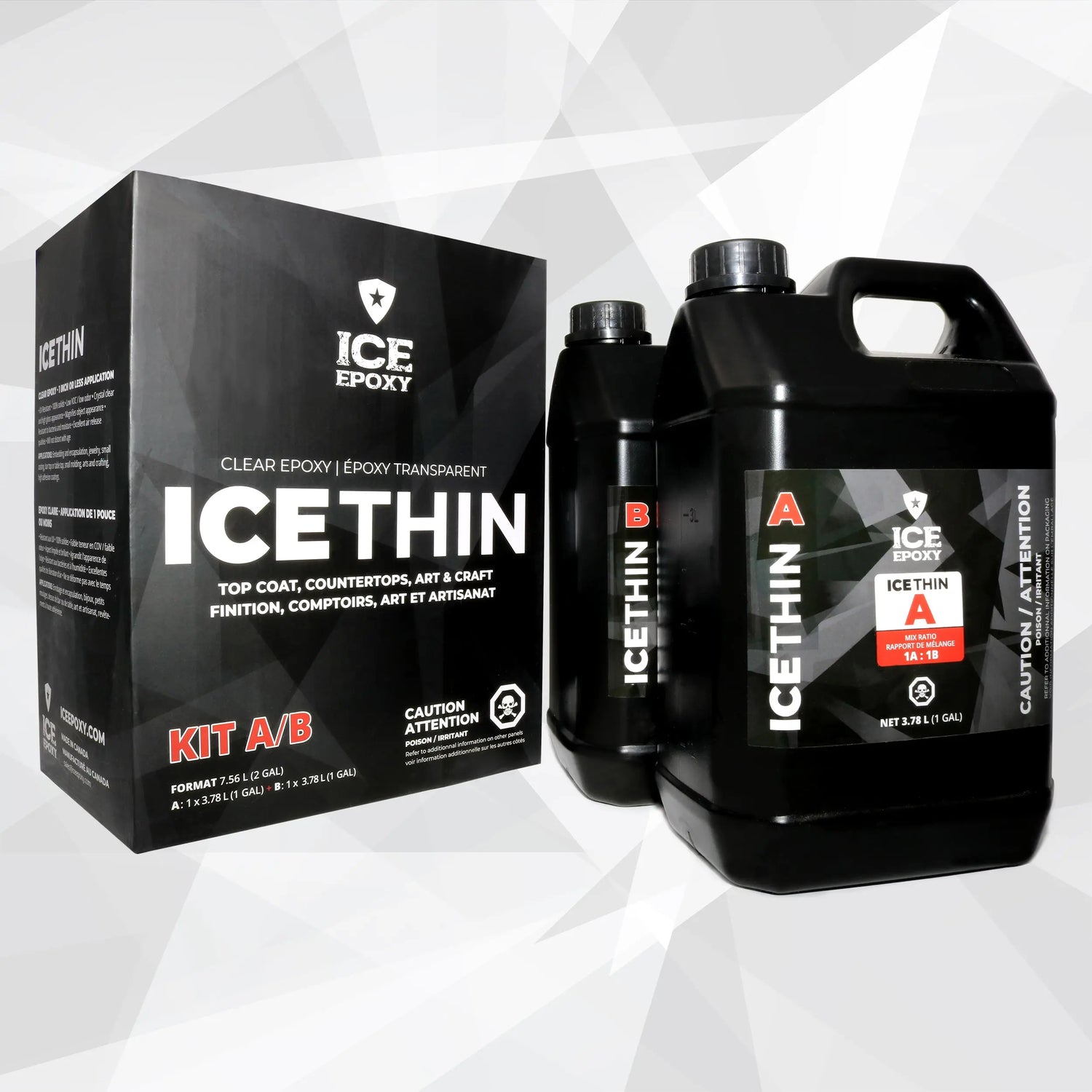 2 gallon kit - Thin Pour Crystal Clear.Epoxy